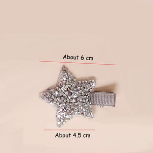 Children Crystal Rhinestones Shiny Star Hairgrips Baby Hair Pins Girls Hair Accessories Star-Shape Lovely Style Snap Hair Clips