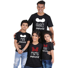 Load image into Gallery viewer, family t shirt mini mouse cartoon daddy mommy and me clothes mama girl father son mother daughter bows matching outfits look nmd